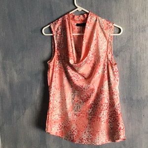 Apt. 9 Peach print cowl neck top